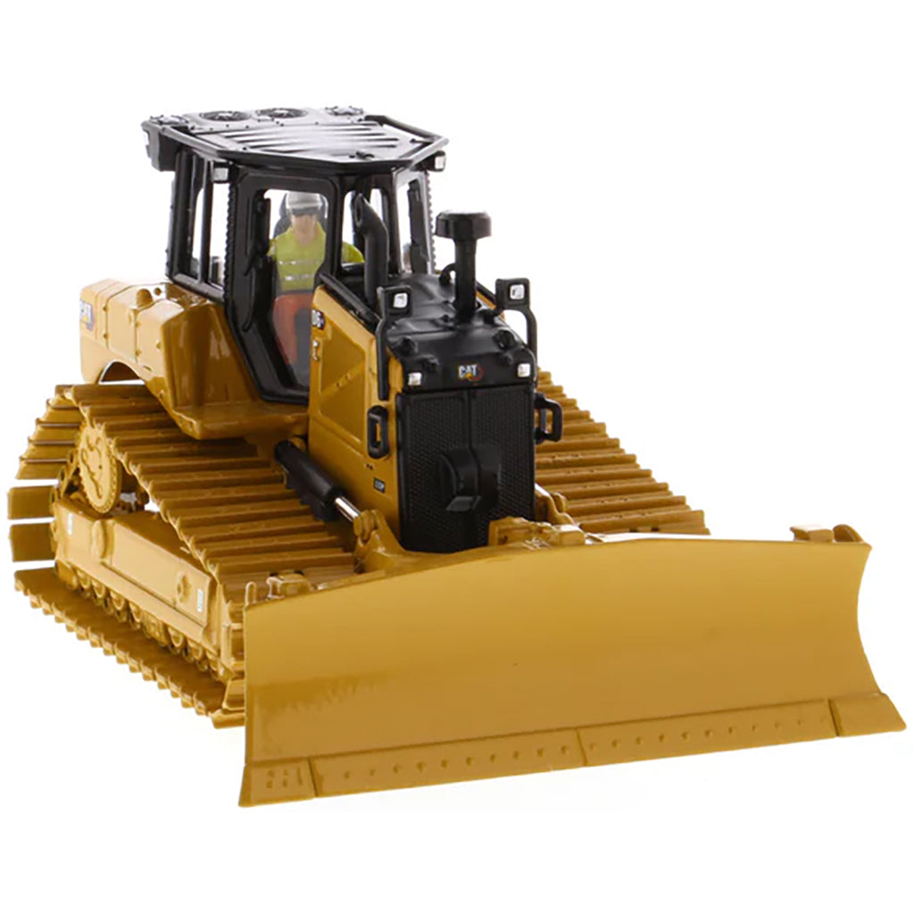Model of a Caterpillar D6 XE LGP VPAT Track-Type Dozer with Hitch on a White Background