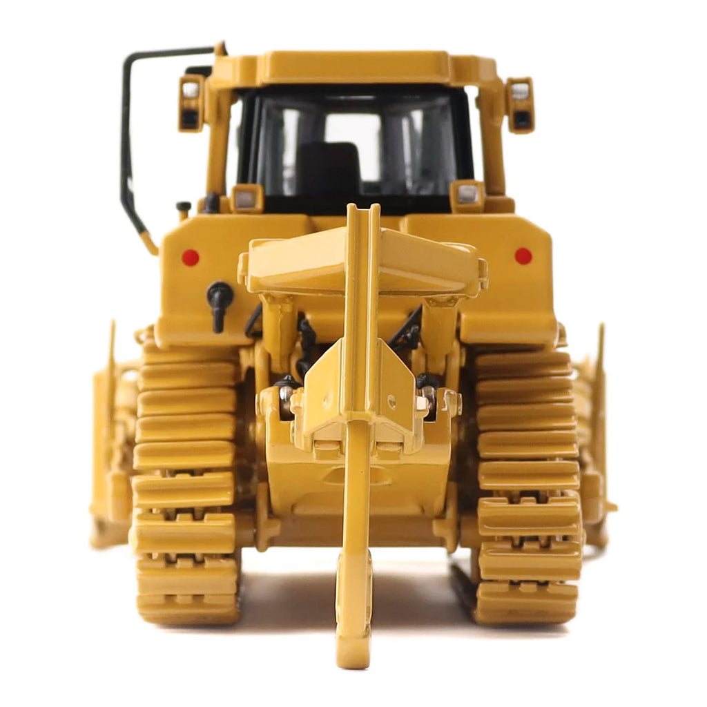Model of a Caterpillar D8T Track-Type Dozer with Rear Ripper & 8U Blade on a White Background