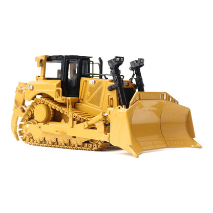 Model of a Caterpillar D8T Track-Type Dozer with Rear Ripper & 8U Blade on a White Background