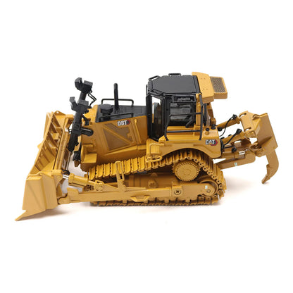 Model of a Caterpillar D8T Track-Type Dozer with Rear Ripper & 8U Blade on a White Background