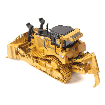 Model of a Caterpillar D8T Track-Type Dozer with Rear Ripper & 8U Blade on a White Background