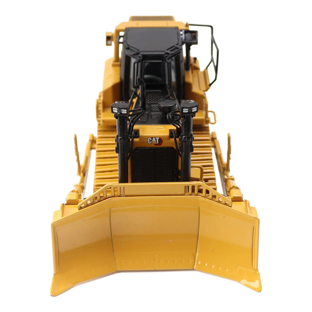 Model of a Caterpillar D8T Track-Type Dozer with Rear Ripper & 8U Blade on a White Background