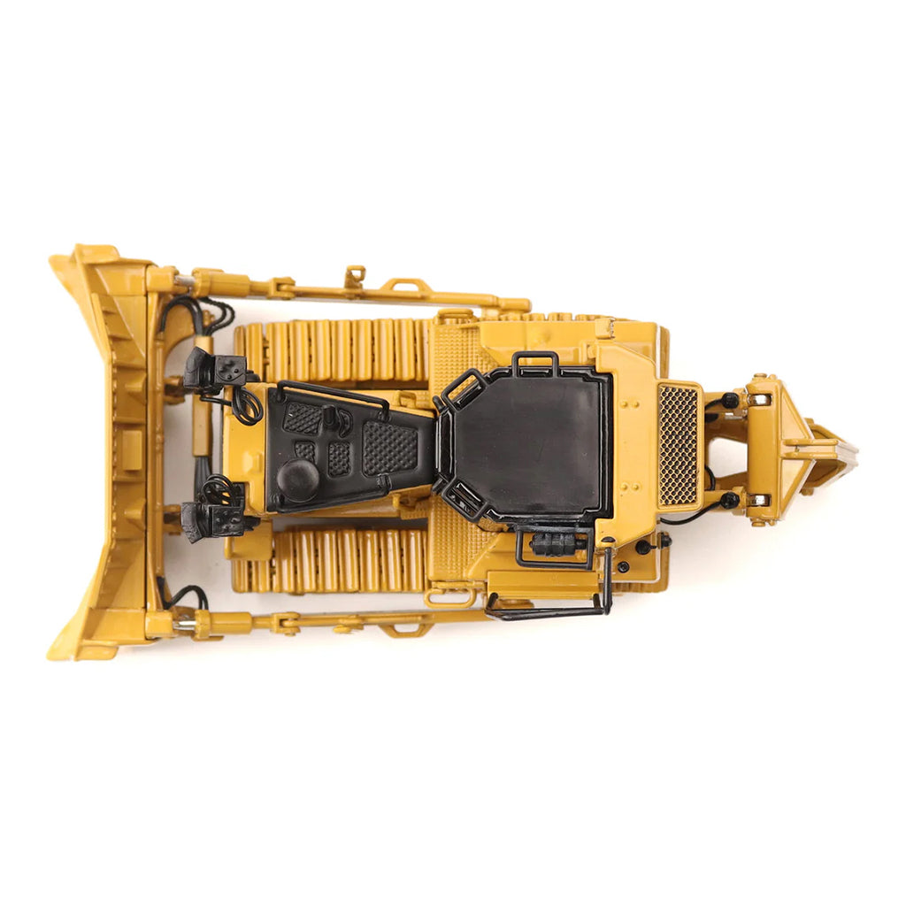 Model of a Caterpillar D8T Track-Type Dozer with Rear Ripper & 8U Blade on a White Background