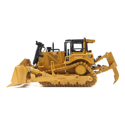Model of a Caterpillar D8T Track-Type Dozer with Rear Ripper & 8U Blade on a White Background