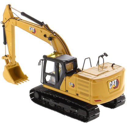 Model of a Caterpillar 320 Hydraulic Excavator on a White Background