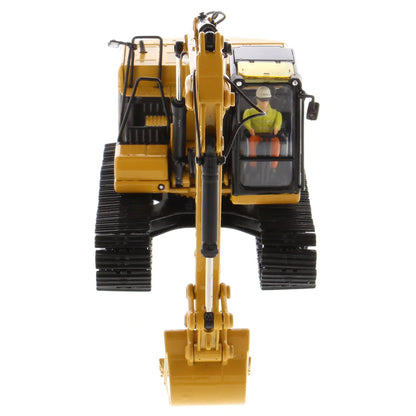 Model of a Caterpillar 320 Hydraulic Excavator on a White Background