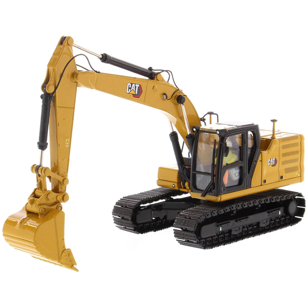 Model of a caterpillar 323 Hydraulic Excavator on a White Background