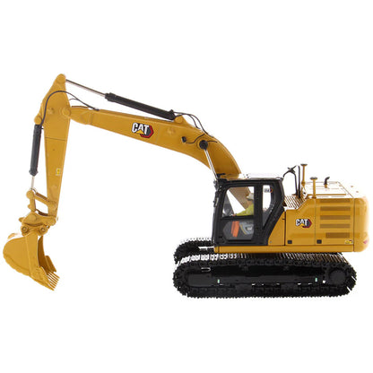 Model of a caterpillar 323 Hydraulic Excavator on a White Background
