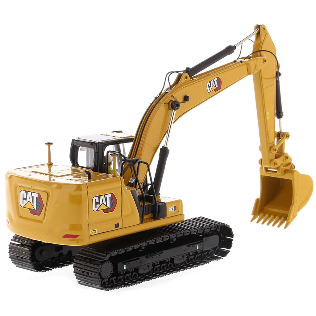Model of a caterpillar 323 Hydraulic Excavator on a White Background