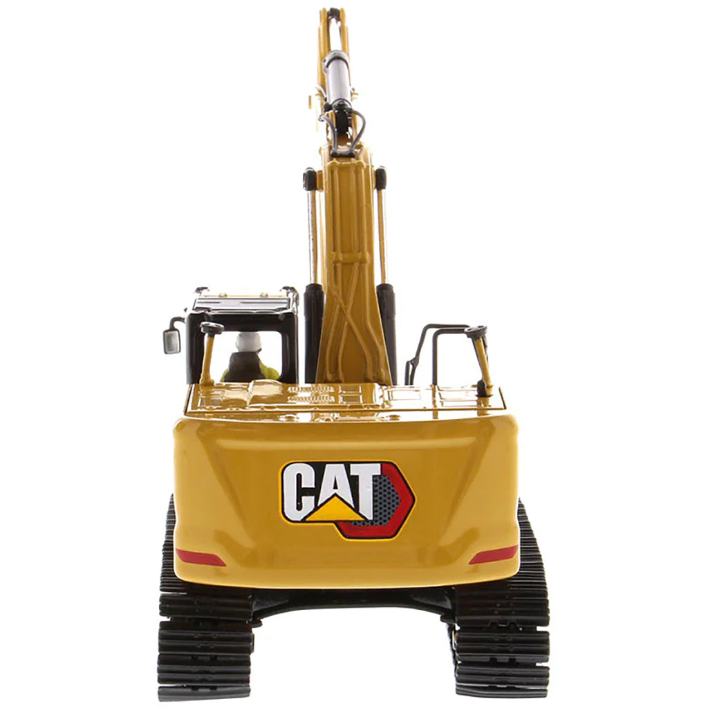Model of a Caterpillar construction vehicle on a white background