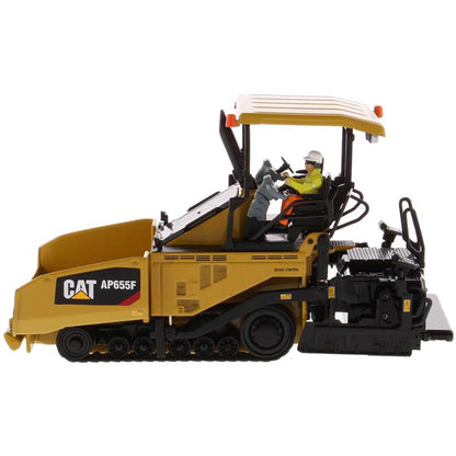Model of a Caterpillar AP655F Tracked Asphalt Paver on a White Background