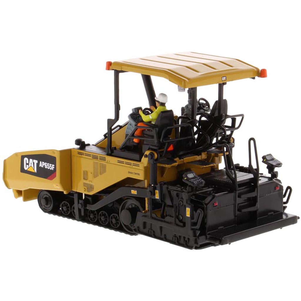 Model of a Caterpillar AP655F Tracked Asphalt Paver on a White Background