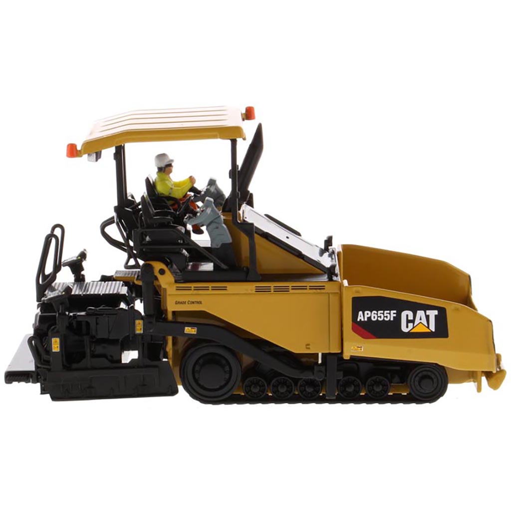 Model of a Caterpillar AP655F Tracked Asphalt Paver on a White Background