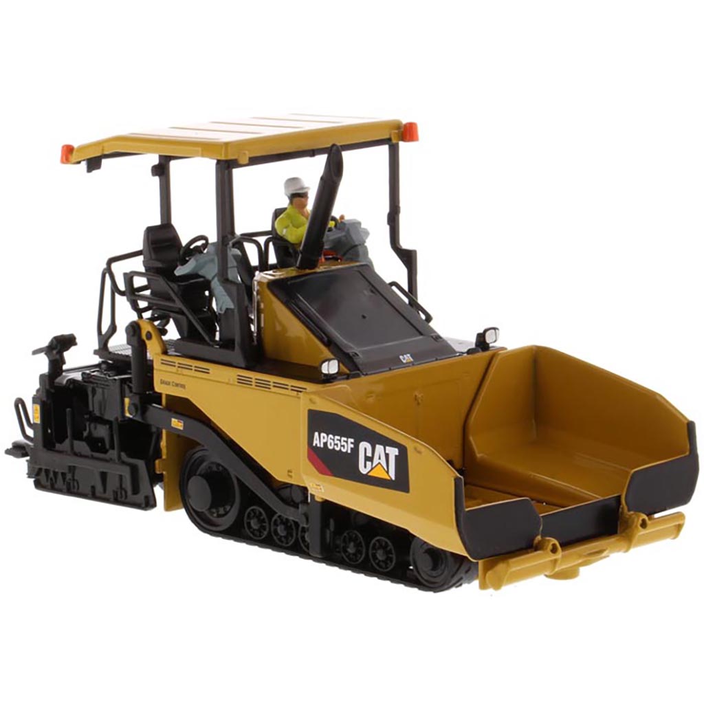 Model of a Caterpillar AP655F Tracked Asphalt Paver on a White Background