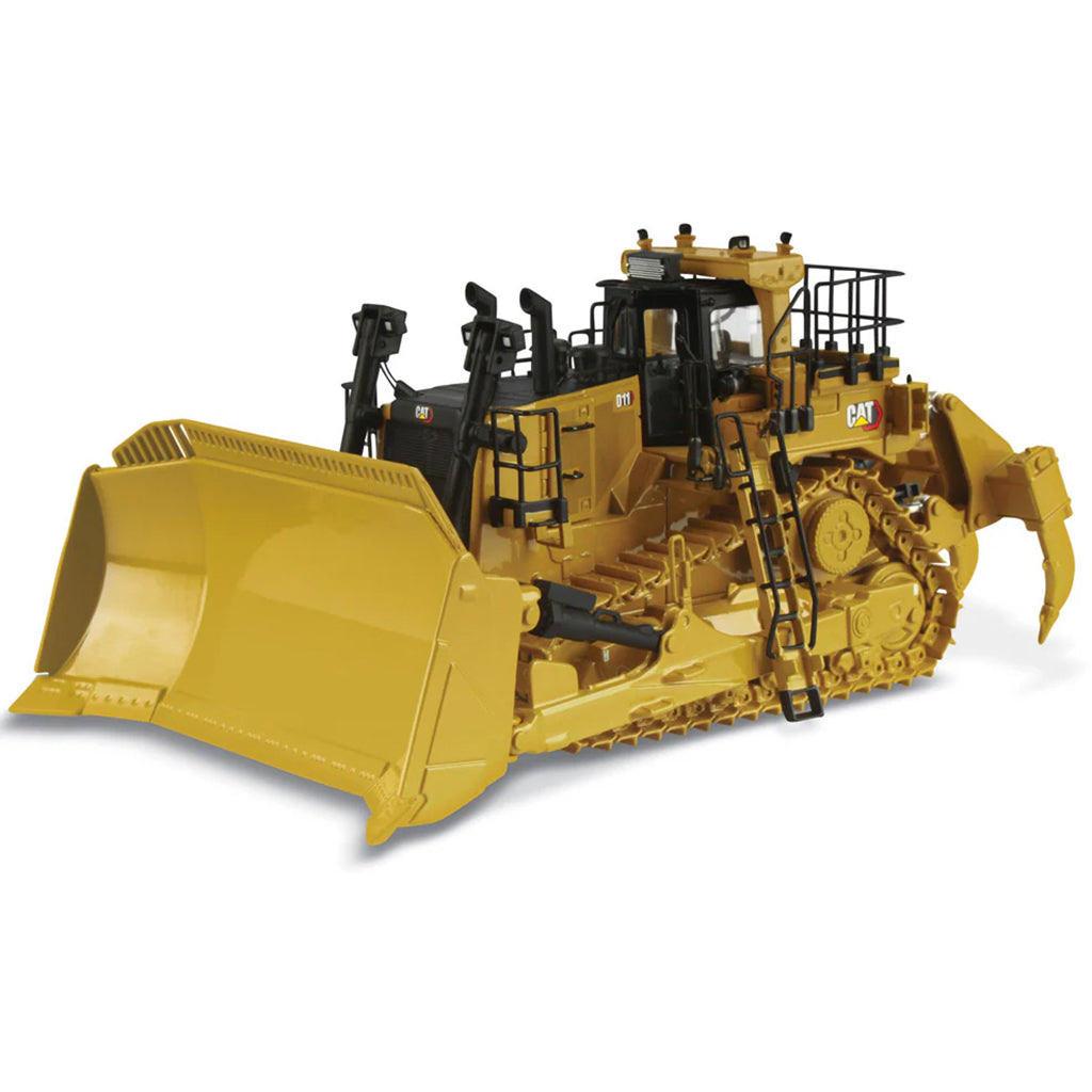 Model of a Caterpillar D11 Track-Type Dozer with Rear Ripper - TNK Design on a White Background
