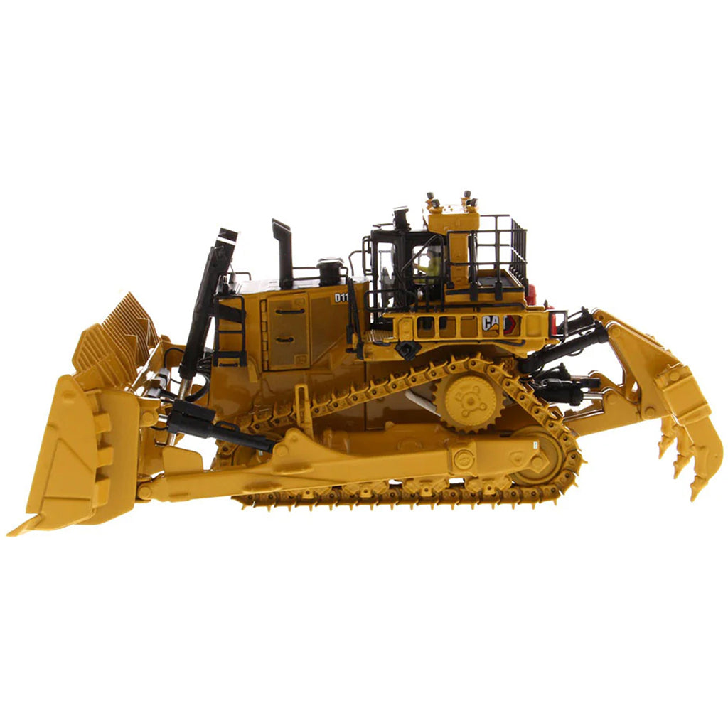 Model of a Caterpillar D11 Track-Type Dozer with Rear Ripper - TNK Design on a White Background