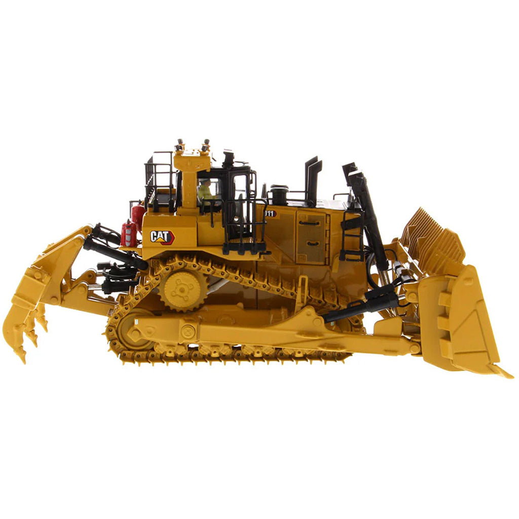 Model of a Caterpillar D11 Track-Type Dozer with Rear Ripper - TNK Design on a White Background