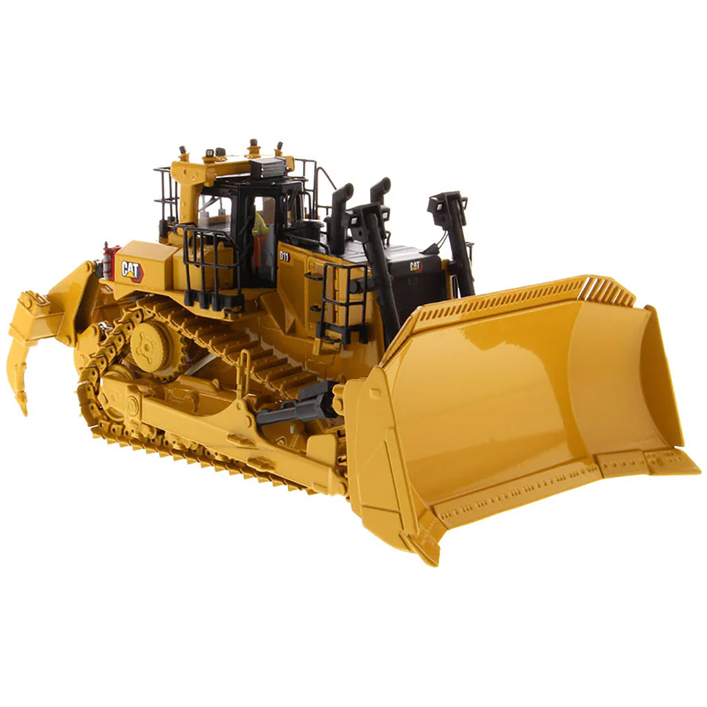 Model of a Caterpillar D11 Track-Type Dozer with Rear Ripper - TNK Design on a White Background