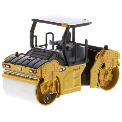 Model of a Caterpillar CB-13 Tandem Vibratory Roller w/ROPS Road Roller on a White Background