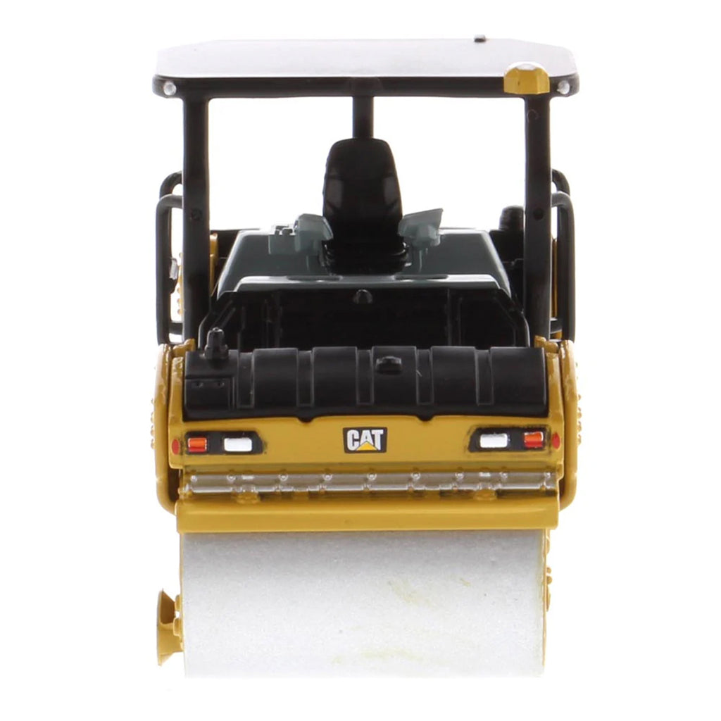 Model of a Caterpillar CB-13 Tandem Vibratory Roller w/ROPS Road Roller on a White Background