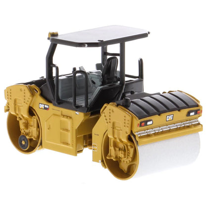 Model of a Caterpillar CB-13 Tandem Vibratory Roller w/ROPS Road Roller on a White Background