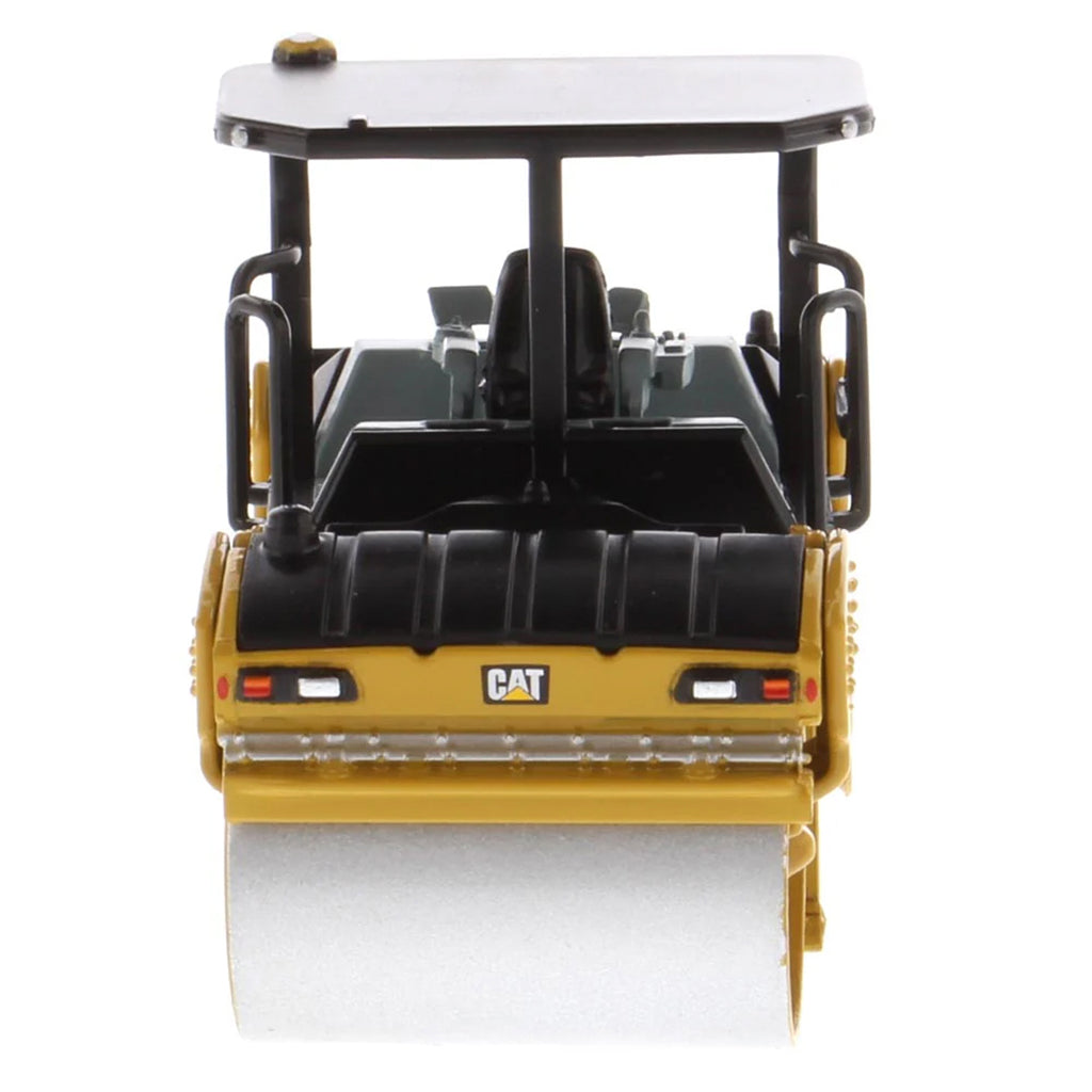 Model of a Caterpillar CB-13 Tandem Vibratory Roller w/ROPS Road Roller on a White Background