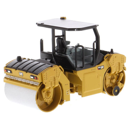 Model of a Caterpillar CB-13 Tandem Vibratory Roller w/ROPS Road Roller on a White Background