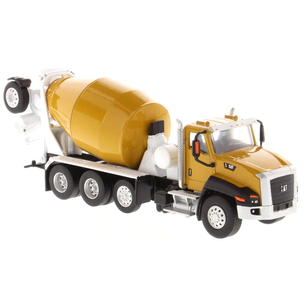 Model of a concrete mixer truck on a white background