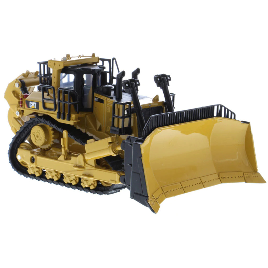 Model of a Caterpillar D11 Track-Type Dozer with Rear Ripper & 2 Blades - JEL Design on a White Background