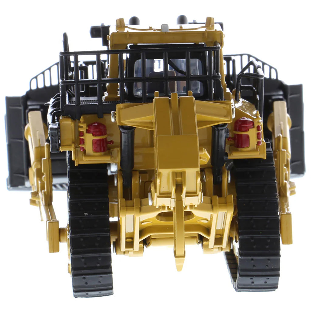 Model of a Caterpillar D11 Track-Type Dozer with Rear Ripper & 2 Blades - JEL Design on a White Background