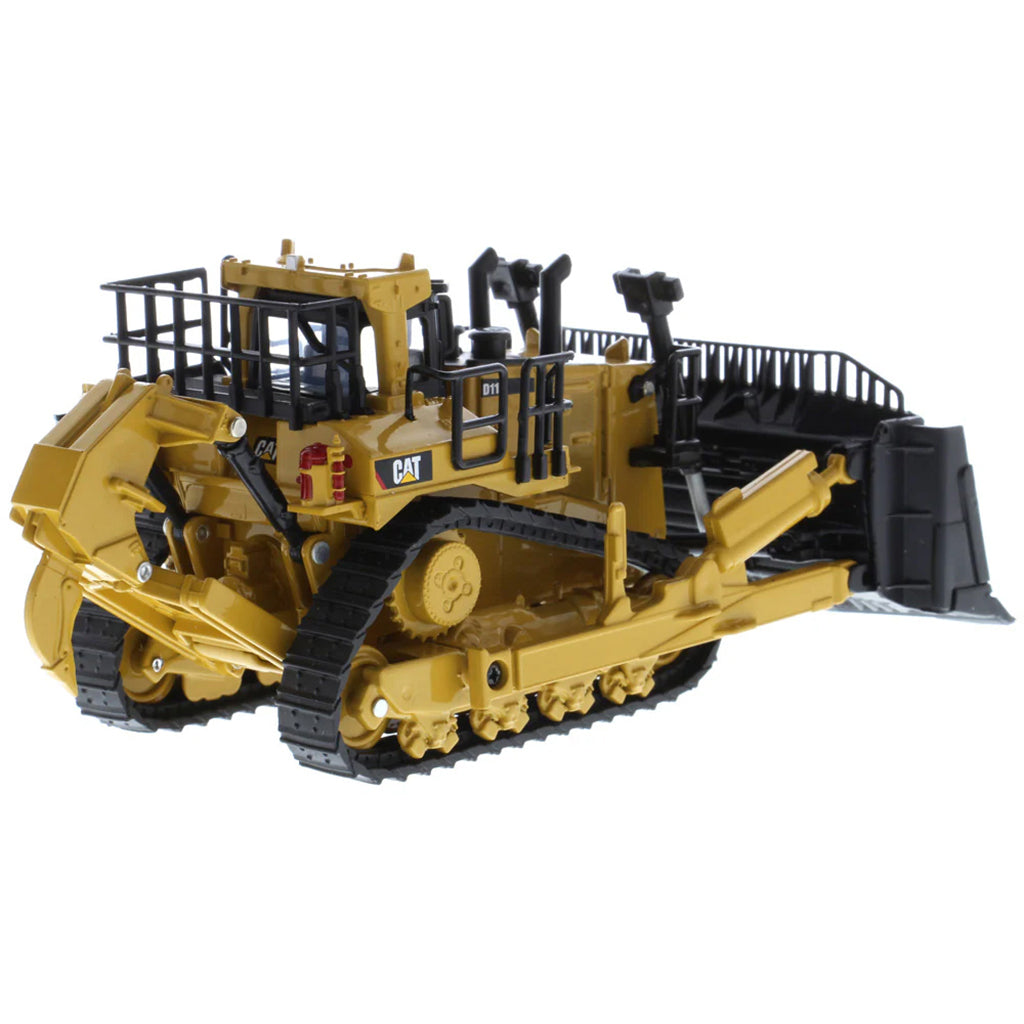 Model of a Caterpillar D11 Track-Type Dozer with Rear Ripper & 2 Blades - JEL Design on a White Background