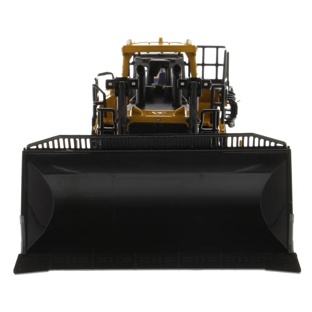 Model of a Caterpillar D11 Track-Type Dozer with Rear Ripper & 2 Blades - JEL Design on a White Background