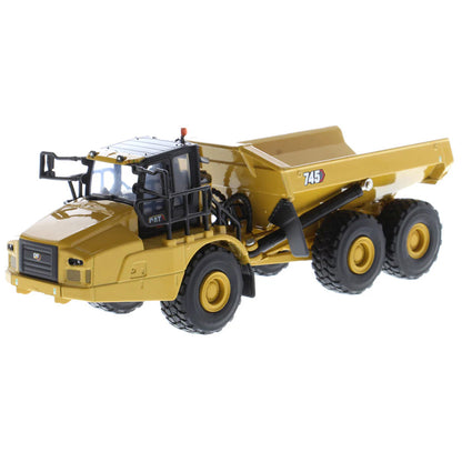 Model of a Caterpillar 745 Articulated Dump Truck on a White Background