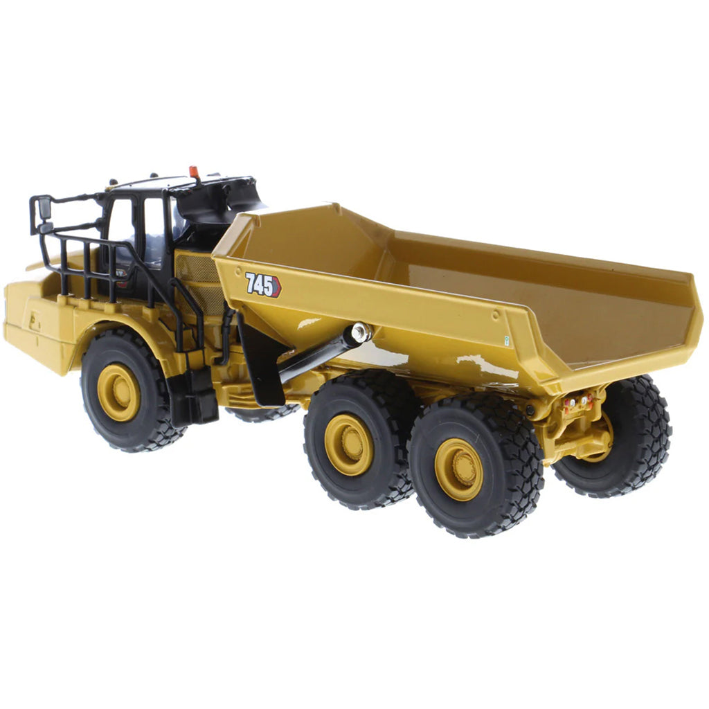 Model of a Caterpillar 745 Articulated Dump Truck on a White Background