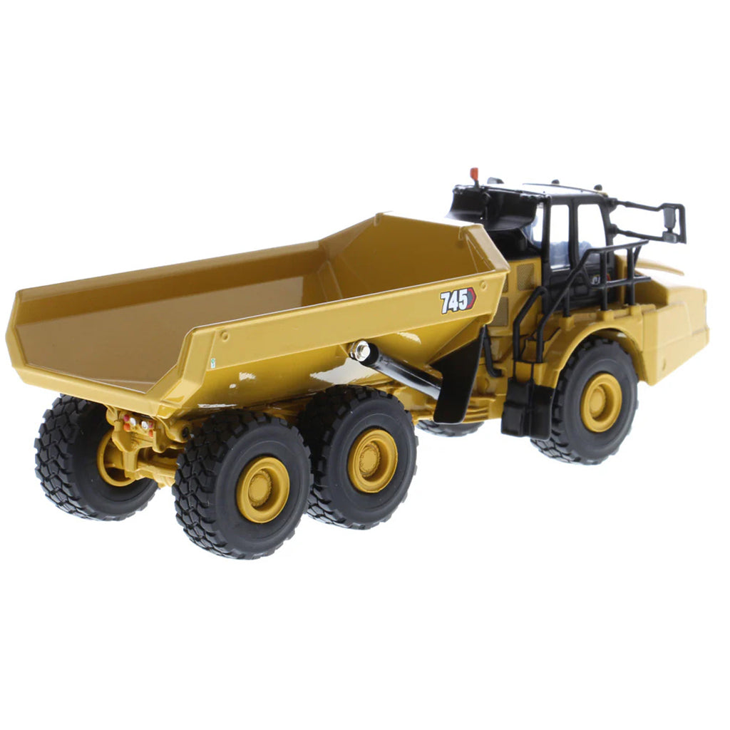 Model of a Caterpillar 745 Articulated Dump Truck on a White Background