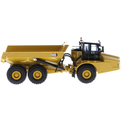 Model of a Caterpillar 745 Articulated Dump Truck on a White Background