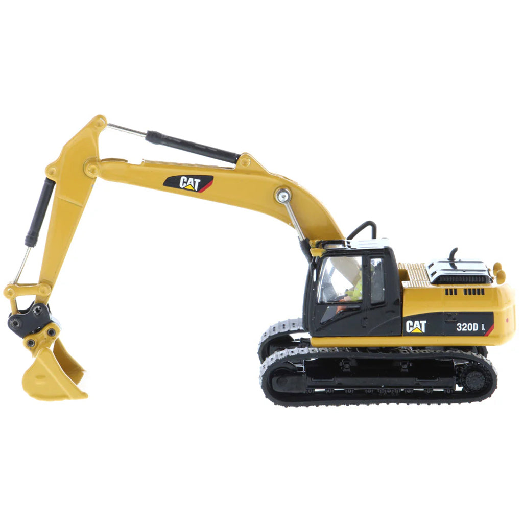 Model of a Caterpillar 320D L Hydraulic Excavator on a White Background