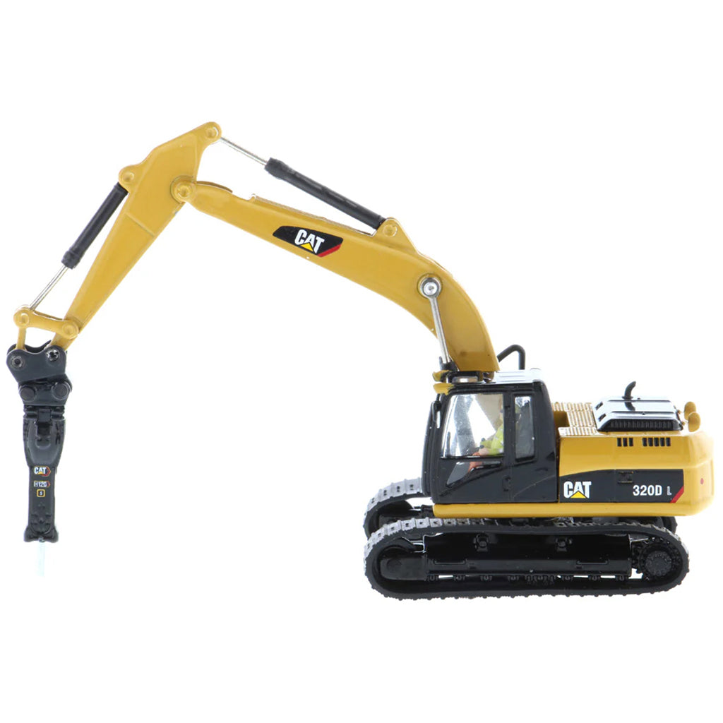 Model of a Caterpillar 320D L Hydraulic Excavator on a White Background