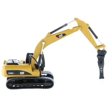 Model of a Caterpillar 320D L Hydraulic Excavator on a White Background
