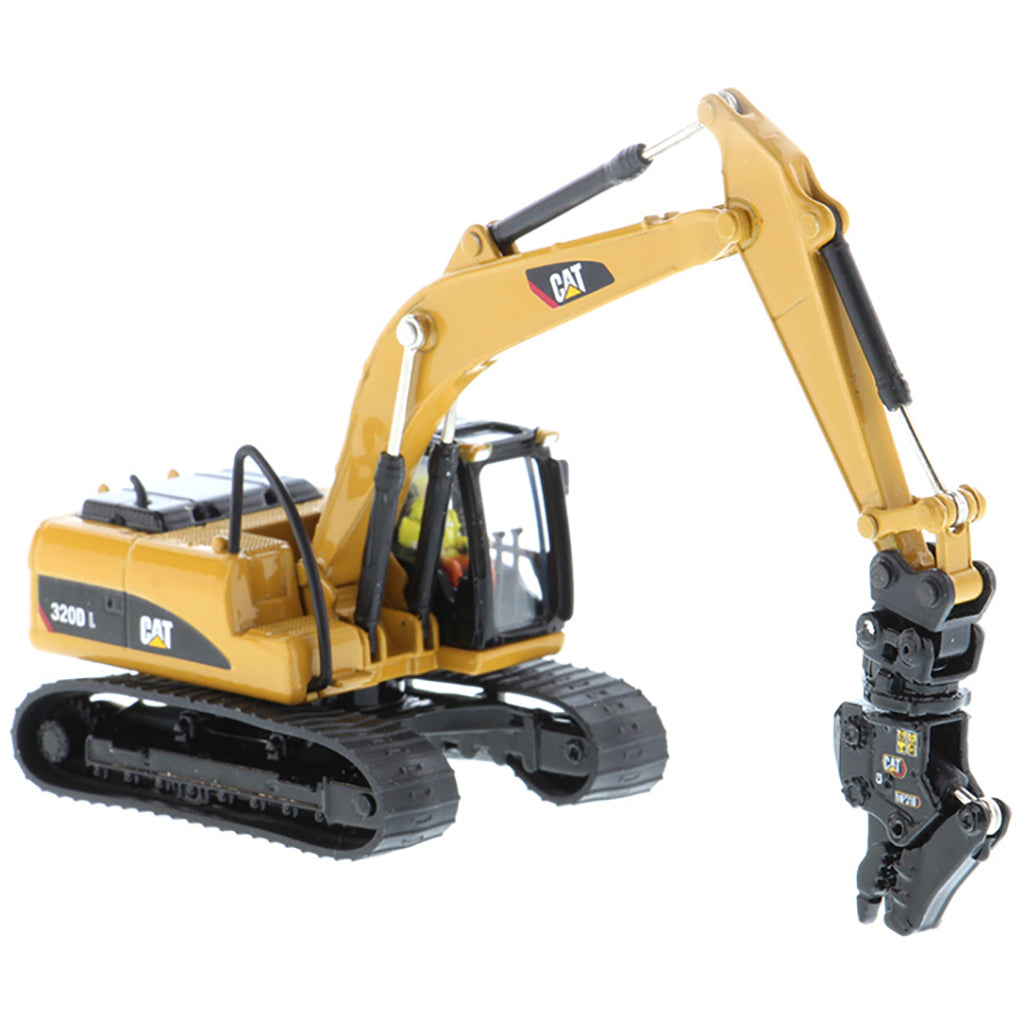 Model of a Caterpillar 320D L Hydraulic Excavator on a White Background
