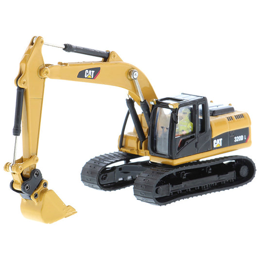 Model of a Caterpillar 320D L Hydraulic Excavator on a White Background