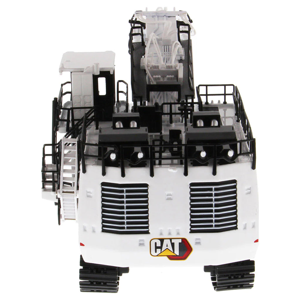 Model of a Caterpillar 6060F Front Shovel Mining Excavator in a Coal Configuration Painted White on a White Background