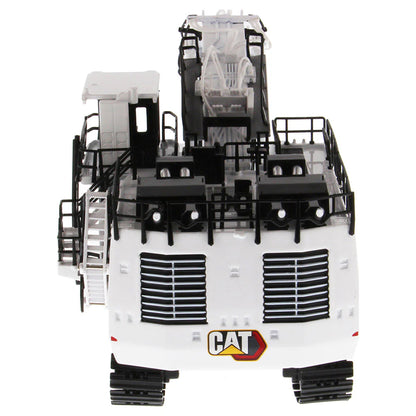 Model of a Caterpillar 6060F Front Shovel Mining Excavator in a Coal Configuration Painted White on a White Background