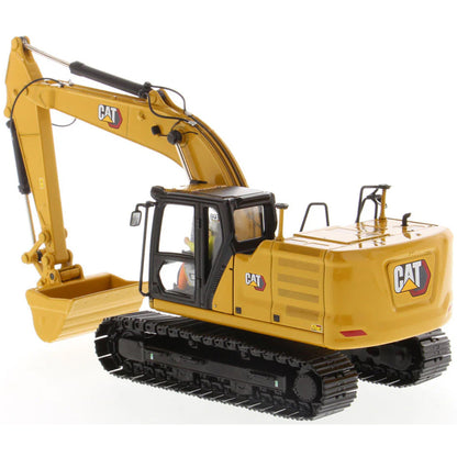 Model of a Caterpillar 323 Hydraulic Excavator with Work Tools - Next Generation Design on a White Background