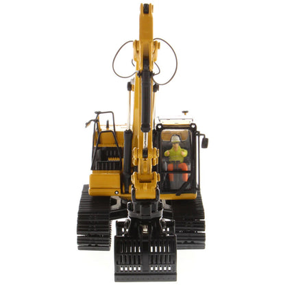 Model of a Caterpillar 323 Hydraulic Excavator with Work Tools - Next Generation Design on a White Background