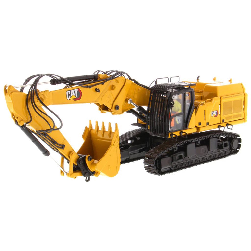 Model of a Caterpillar 352UHD Ultra High Demolition Hydraulic Excavator on a White Background