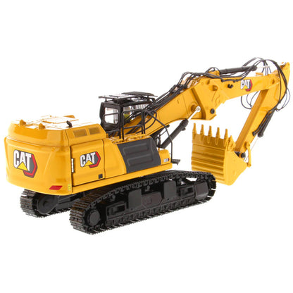 Model of a Caterpillar 352UHD Ultra High Demolition Hydraulic Excavator on a White Background