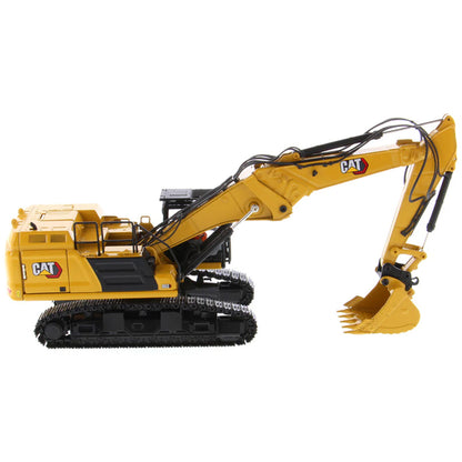 Model of a Caterpillar 352UHD Ultra High Demolition Hydraulic Excavator on a White Background