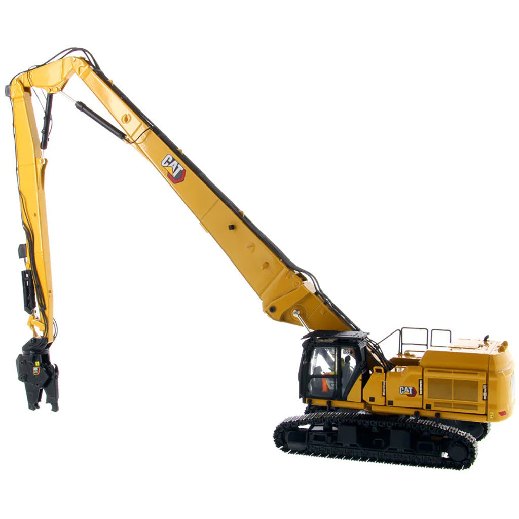 Model of a Caterpillar 352UHD Ultra High Demolition Hydraulic Excavator on a White Background