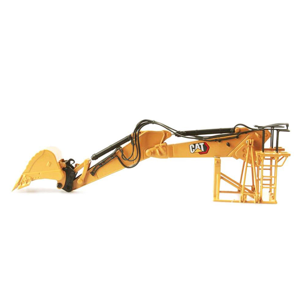 Model of a Caterpillar 352UHD Ultra High Demolition Hydraulic Excavator on a White Background